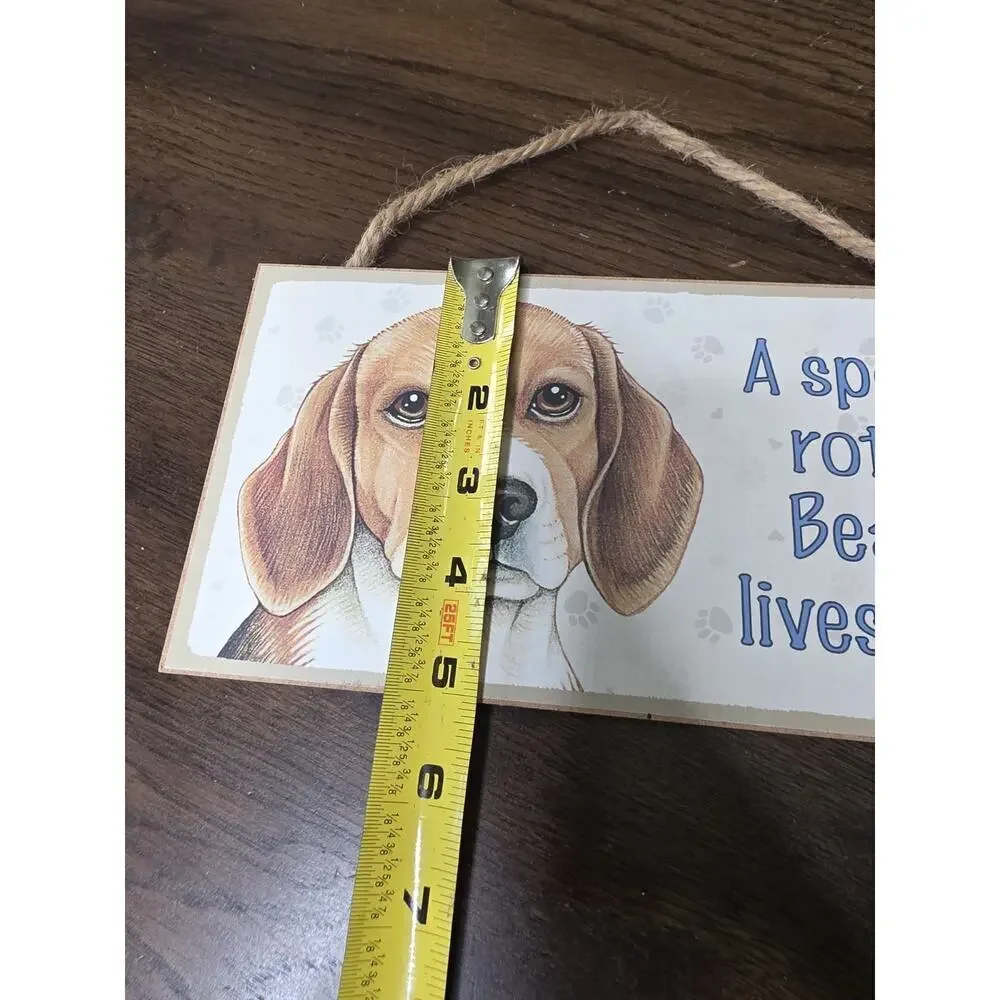A Spoiled Rotten Beagle‎ lives here CUTE Dog Sign 5